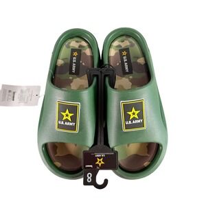 Ground Up US Army Mens Molded EVA Comfort Slide Sandals Olive Green Size 8 NWT